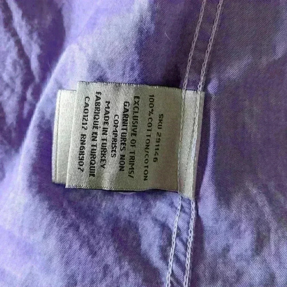 Le Chateau, men's shirt, europeen Slim fit, cover up, purple, button down, Sz: M - Picture 8 of 11